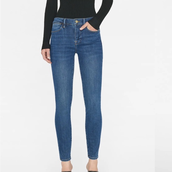 Frame Le high skinny in Oynx Indigo - Picture 3 of 11